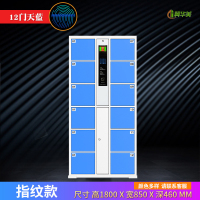 冀华美超市电子存包柜微信扫码储物柜单位智能人脸识别手机寄存放柜收纳 12门指纹升级款