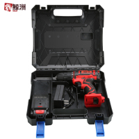 鑫鲸洲跨境手电钻锂电钻 家用冲击钻充电式电钻电动螺丝刀 充电钻-新款红色双速36VF单电一充工具箱