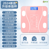 冀华美智能称重电子秤体重秤人体充电款家用高精准体脂秤体重计 充电款 体脂秤腰线粉色