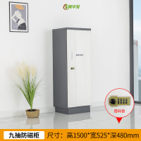 冀华美防火信息安全柜硬盘储存柜光盘柜CD电子设备防磁柜储物防火防磁柜 灰白套色九抽