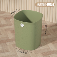 CCKO免压圈新款厨房卫生间厕所卧室客厅宿舍办公室家用垃圾桶 13L 大号-抹茶绿 [不脏手免压圈]2个