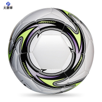 大唐御足球4号学生3号机缝PVC橡胶5号比赛足球football*2个-2.7加厚龙卷风白/5号球(正规11人制用)