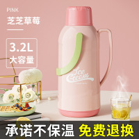 怡雅韵热水瓶家用保温壶暖瓶茶瓶大容量暖壶茶壶便携正品开水保温瓶 3.2L[芝芝草莓]