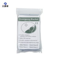 大唐御急救毯户外野营便携式保温毯一次性求生应急毯防寒防晒救生毯20件-140*210银色急救毯