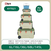 鑫鲸洲保温箱商用摆摊运输饮料蔬菜冷冻保鲜钓鱼车载冷藏箱 MEGA-带轮款[ 5L提手+16L36L68L145L]