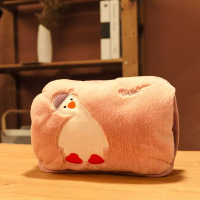 CCKO国标充电热水袋防爆电暖宝自动断电暖宝宝暖水袋可拆洗暖袋暖手宝 粉色歪头鸭