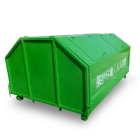 华恒臻车挂垃圾桶环卫移动车载垃圾箱不锈钢铁质勾臂集存垃圾箱直供-款式3