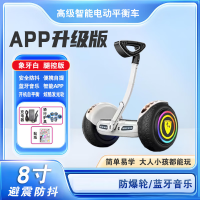 ZJLQ户外运动智能电动双轮蓝牙代步平衡平行车-8寸运动版白色腿控套装