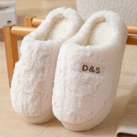 大唐御2026新款棉拖鞋女款秋冬季室内家居家用防滑保暖毛毛绒拖鞋包头男*2双-白色半包38/39