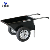 大唐御供应加厚两轮手推车充气实心斗车建筑工地搬运车人力劳动车垃圾车-小号-小充气-黑