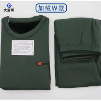 大唐御加厚加绒保暖内衣裤橄榄绿套装黑色套装寒区冬季保暖内衣-Wu款(橄榄绿))/2XL