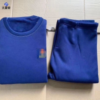 大唐御加厚加绒保暖内衣裤橄榄绿套装黑色套装寒区冬季保暖内衣-Xiao(蓝色)/XL