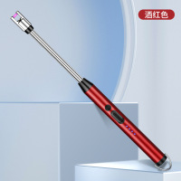 冀美点火煤气灶天燃气电子充电点火打火机软管360°自由旋转 红色-铁挂勾 2个