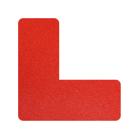 鑫鲸洲6S桌面定位贴 定置标识直角T型L型十字型标志贴 5S管理地面定位贴-3X3X1cm(100个/包)L形红色*2包