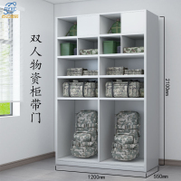 点云星辰指挥器材行具存放柜生活背囊装备柜战斗物资头盔盾牌组合柜-双人携行柜灰白