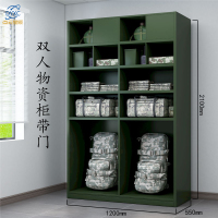 点云星辰指挥器材行具存放柜生活背囊装备柜战斗物资头盔盾牌组合柜-双人携行柜军绿