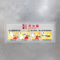 威尼盛灭火器透明贴消火栓箱贴纸灭火器箱消防贴纸玻璃贴 12*30cm灭火器使用方法(5张)ZJ-1667