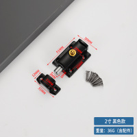 华恒臻不锈钢自弹插销按钮自动弹簧明装加厚卫生间木门防盗插栓 雅黑色=2寸(正304不锈钢插芯)送螺丝 3个