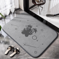 美奇特卫生间吸水地垫浴室脚垫防滑进门口门垫加厚记忆棉厕所垫2cm厚 小情侣 40*60cm