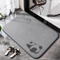 美奇特卫生间吸水地垫浴室脚垫防滑进门口门垫加厚记忆棉厕所垫2cm厚 小熊猫 45*70cm
