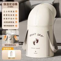 CCKO家用折叠保温泡脚桶便携式可收纳养生足浴桶脚盆泡脚袋高深过小腿 普通护膝款