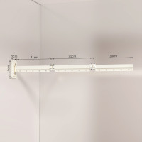 力豪折叠浴帘 浴室洗澡遮挡防水布 高档隐形强粘卫生间干湿分离隔断 奶白三折晾衣架