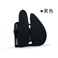 鑫景洲腰靠办公室久坐靠垫人体工学汽车腰靠座椅护腰靠枕四季通用腰靠垫 基础网布款腰靠-黑色