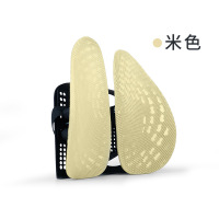 鑫景洲腰靠办公室久坐靠垫人体工学汽车腰靠座椅护腰靠枕四季通用腰靠垫 基础网布款腰靠-米色