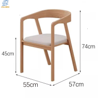 点云星辰实木书桌会议桌客厅大板桌图书馆书桌洽谈长桌配套椅 实木桶椅