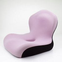 鑫景洲记忆棉办公室椅垫榻榻米屁垫汽车座垫懒人椅子学生一体靠垫坐垫 粉色空气层[44*40*9*37CM]