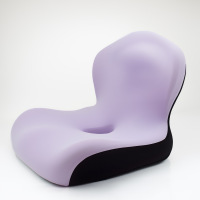 鑫景洲记忆棉办公室椅垫榻榻米屁垫汽车座垫懒人椅子学生一体靠垫坐垫 紫色空气层[44*40*9*37CM]