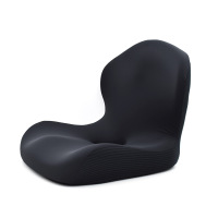 鑫景洲记忆棉办公室椅垫榻榻米屁垫汽车座垫懒人椅子学生一体靠垫坐垫 黑色泡泡布[38*36*9*33CM]