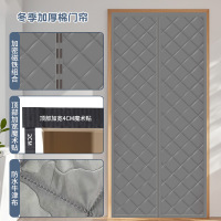 鑫景洲冬季磁吸保温保暖免打孔挂帘家用加厚防寒防水挡风棉门帘 棉门帘灰色[磁块组合]宽120*高200