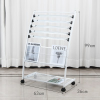 CCKO报纸夹架报刊架杂志宣传册展架户型图纸架书报资料收纳整 DX-9白 铁夹