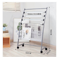 CCKO报纸夹架报刊架杂志宣传册展架户型图纸架书报资料收纳整 DX-5银 铁夹