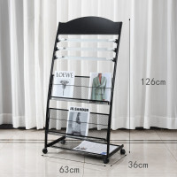 CCKO报纸夹架报刊架杂志宣传册展架户型图纸架书报资料收纳整 106黑 铁夹