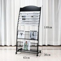 CCKO报纸夹架报刊架杂志宣传册展架户型图纸架书报资料收纳整 109黑 铝合金