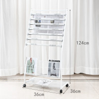 CCKO报纸夹架报刊架杂志宣传册展架户型图纸架书报资料收纳整 731白 铝合金