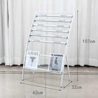 CCKO报纸夹架报刊架杂志宣传册展架户型图纸架书报资料收纳整 721白 铝合金