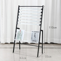 CCKO报纸夹架报刊架杂志宣传册展架户型图纸架书报资料收纳整 25黑