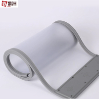 鑫景洲透明磁吸门帘防蚊隔音隔断帘强力磁性全磁条免打孔遮挡帘 牛筋边条磨砂款2.0mm*宽45cm(送龙骨配重)1米高