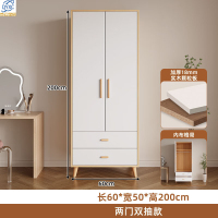 点云星辰衣柜家用卧室现代简约木质平开门组合环保小户型卧室家用成人衣橱 2门A款 双抽 长0.6米 组装