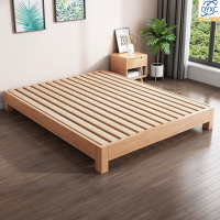 点云星辰榻榻米床无床头排骨床架出租房单人双人床 单床 1.5*2米/原木色