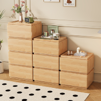 冀华美中式实木积木斗柜堆叠置物柜-515#功能柜顶柜500*400*230mm原木色