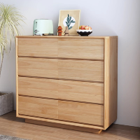 冀华美实木四斗柜八斗柜斗橱抽屉柜-BH046A#八斗柜900*350*900mm原木色