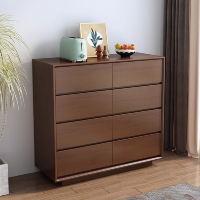 冀华美实木四斗柜八斗柜斗橱抽屉柜-BH046A#八斗柜900*350*900mm胡桃色