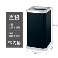 ccko酒店垃圾桶大堂立式不锈钢烟灰缸楼道电梯口户外商用宾馆大厅专用-长型丽格桶-直投