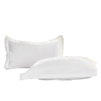 芳恩(Faunen)纯棉枕套单件80支喷气全棉贡缎纯白枕套 白色 45*75cm