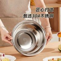ccko304食品级欧式不锈钢盆洗菜盆沥水篮漏盆厨房家用滤水篮淘米篮子-304特厚欧式盆22cm*1个