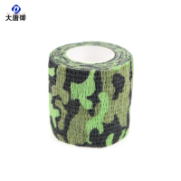 大唐御无纺布迷彩弹性透气绑带户外运动防护固定包扎纹身自粘弹力绷带-沼泽迷彩2.5厘米*4.5米*40个